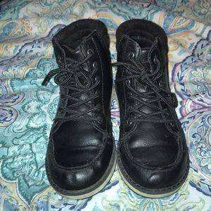 Black Leather Moccasins